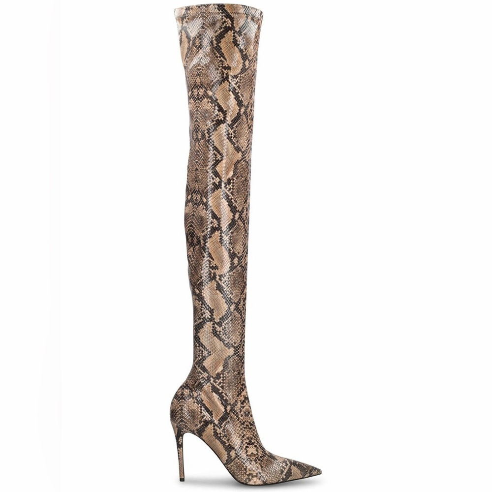 STELLA MCCARTNEY - 100mm Stella Iconic Python Print Boots Size 39 - Picture 2 of 16